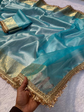 Load image into Gallery viewer, Heritage Festival Wear Banarasi Tissue Silk Jacquard n Heavy Lace Work Fancy Designer Saree
