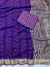 Load image into Gallery viewer, Dazzling Function Wear Pure Viscose Dola Silk Jacquard Design Fancy Saree With Blouse Piece
