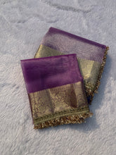 Load image into Gallery viewer, Heritage Festival Wear Banarasi Tissue Silk Jacquard n Heavy Lace Work Fancy Designer Saree
