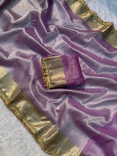 Load image into Gallery viewer, Heritage Festival Wear Banarasi Tissue Silk Jacquard n Heavy Lace Work Fancy Designer Saree
