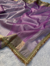 Load image into Gallery viewer, Heritage Festival Wear Banarasi Tissue Silk Jacquard n Heavy Lace Work Fancy Designer Saree
