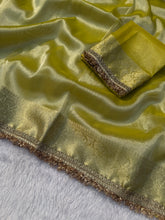 Load image into Gallery viewer, Heritage Festival Wear Banarasi Tissue Silk Jacquard n Heavy Lace Work Fancy Designer Saree
