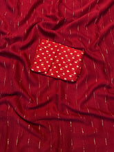 Load image into Gallery viewer, Elegant Function Wear Viscose Silk Georgette Jacquard Zari Weaving Work Fancy Designer Saree For Wedding
