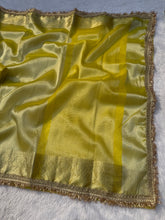Load image into Gallery viewer, Heritage Festival Wear Banarasi Tissue Silk Jacquard n Heavy Lace Work Fancy Designer Saree
