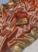 Load image into Gallery viewer, Majestic Party Wear Banarasi Tissue Silk Jacquard n Heavy Lace Work Fancy Designer Saree
