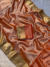 Load image into Gallery viewer, Majestic Party Wear Banarasi Tissue Silk Jacquard n Heavy Lace Work Fancy Designer Saree
