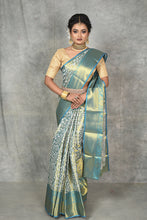 Load image into Gallery viewer, New Wedding Wear Rama Color Kanjiviram Silk Pure Zari Weaving with Beautiful Meena Weaving Saree
