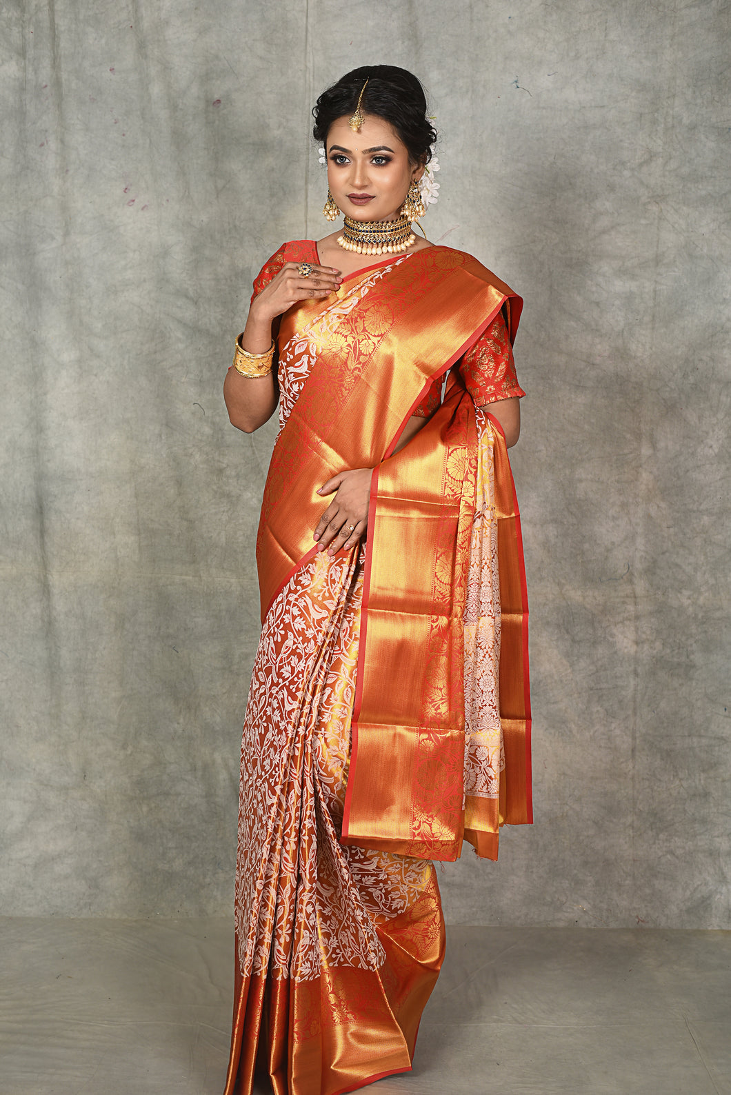 New Wedding Wear Red Color Kanjiviram Silk Pure Zari Weaving with Beautiful Meena Weaving Saree