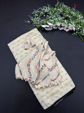 Load image into Gallery viewer, Gorgeous Party Wear White Colour Pure Chanderi Jari Butti Work Fancy Designer Saree For Women
