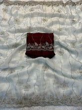 Load image into Gallery viewer, Charismatic Festive Wear Silk Sequence n Bids Work Fancy Designer Saree With Elegant Blouse Piece
