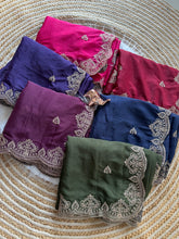 Load image into Gallery viewer, Scrupulous Wedding Wear Georgette Fabric Embroidery Work Fancy Designer Saree With Blouse Piece
