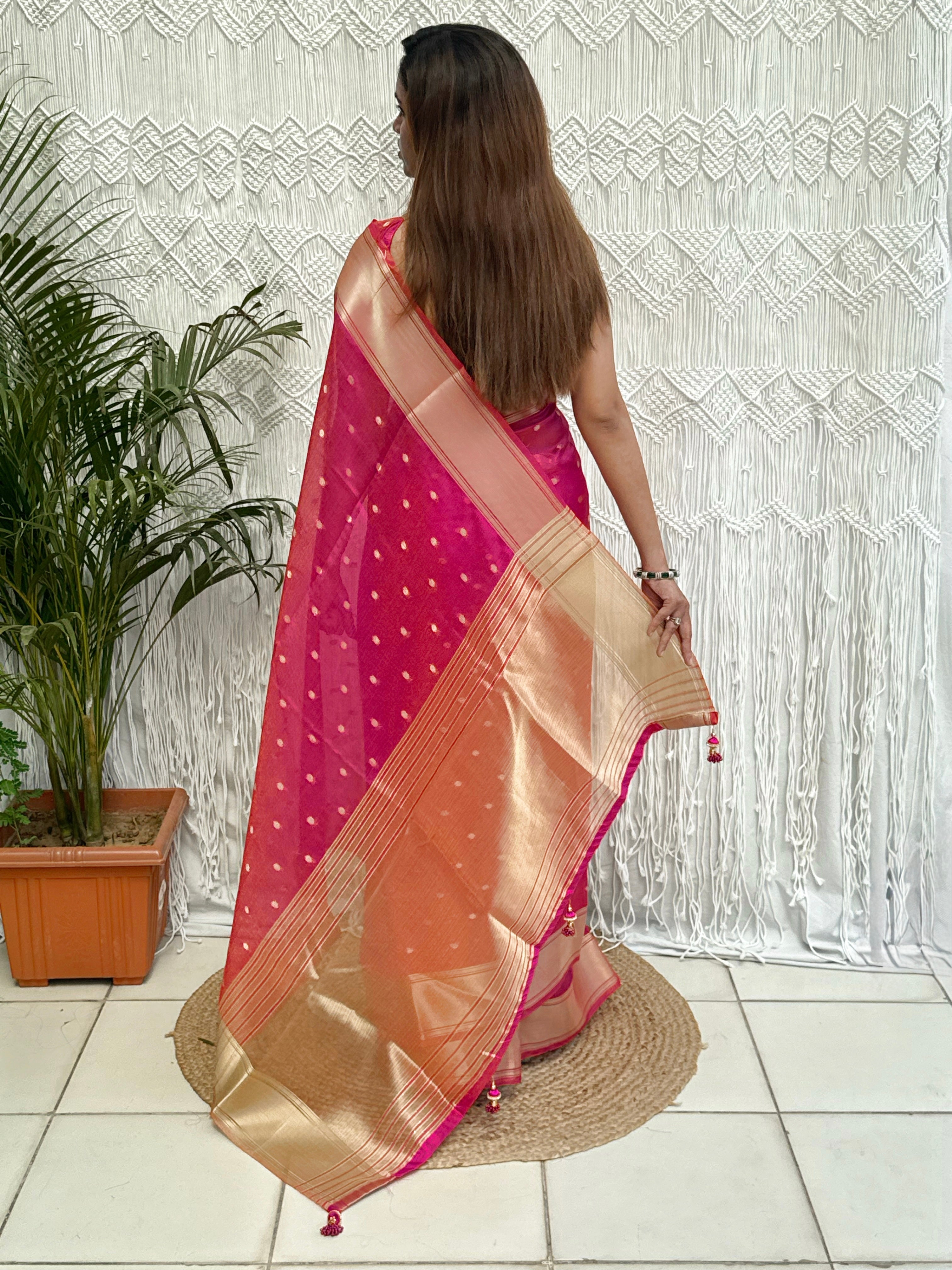 Charismatic Function Wear Banarasi Organza Silk Zari Weaving Rich Pallu Fancy Designer Saree With Blouse Piece