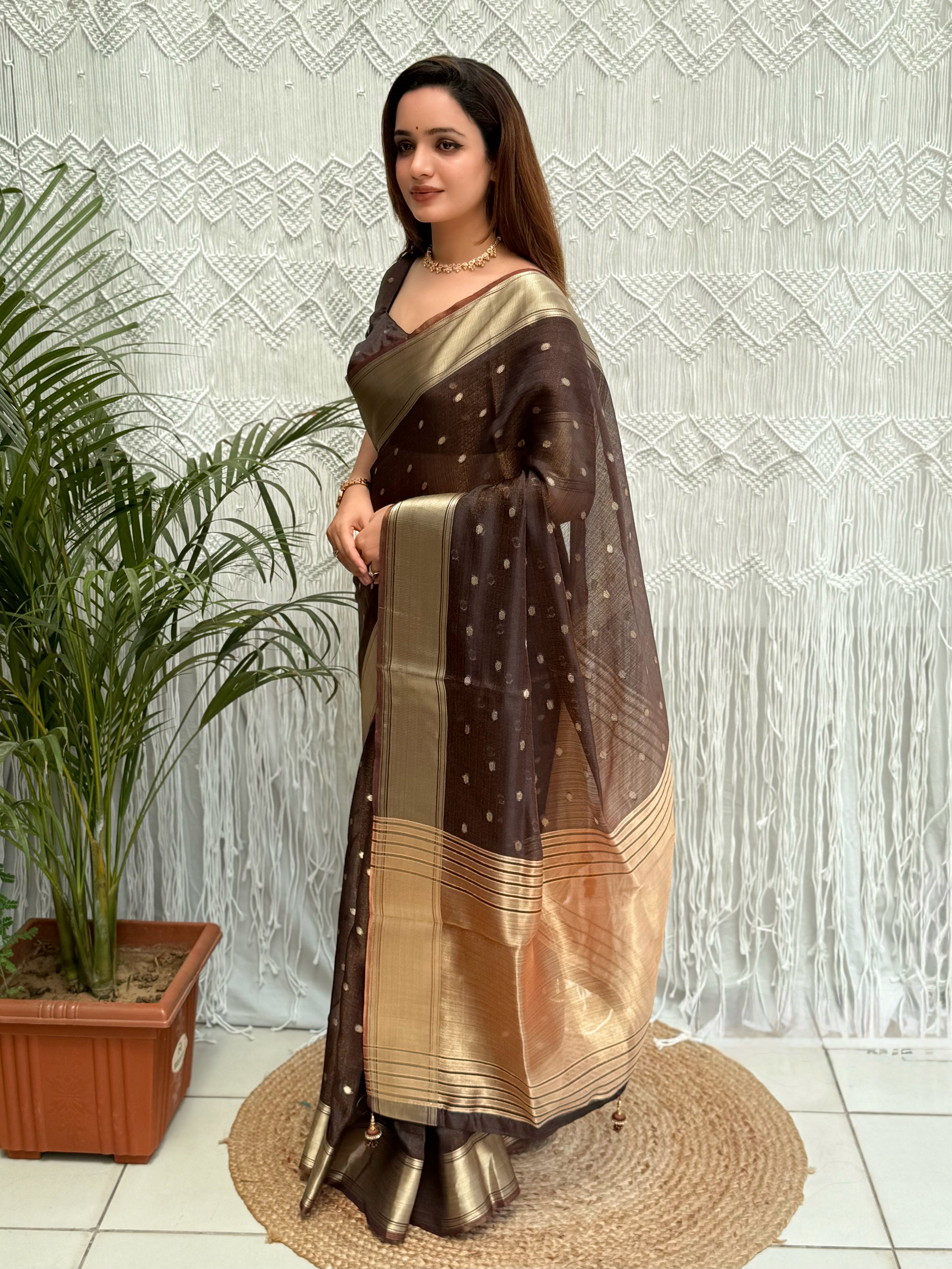 Charismatic Function Wear Banarasi Organza Silk Zari Weaving Rich Pallu Fancy Designer Saree With Blouse Piece