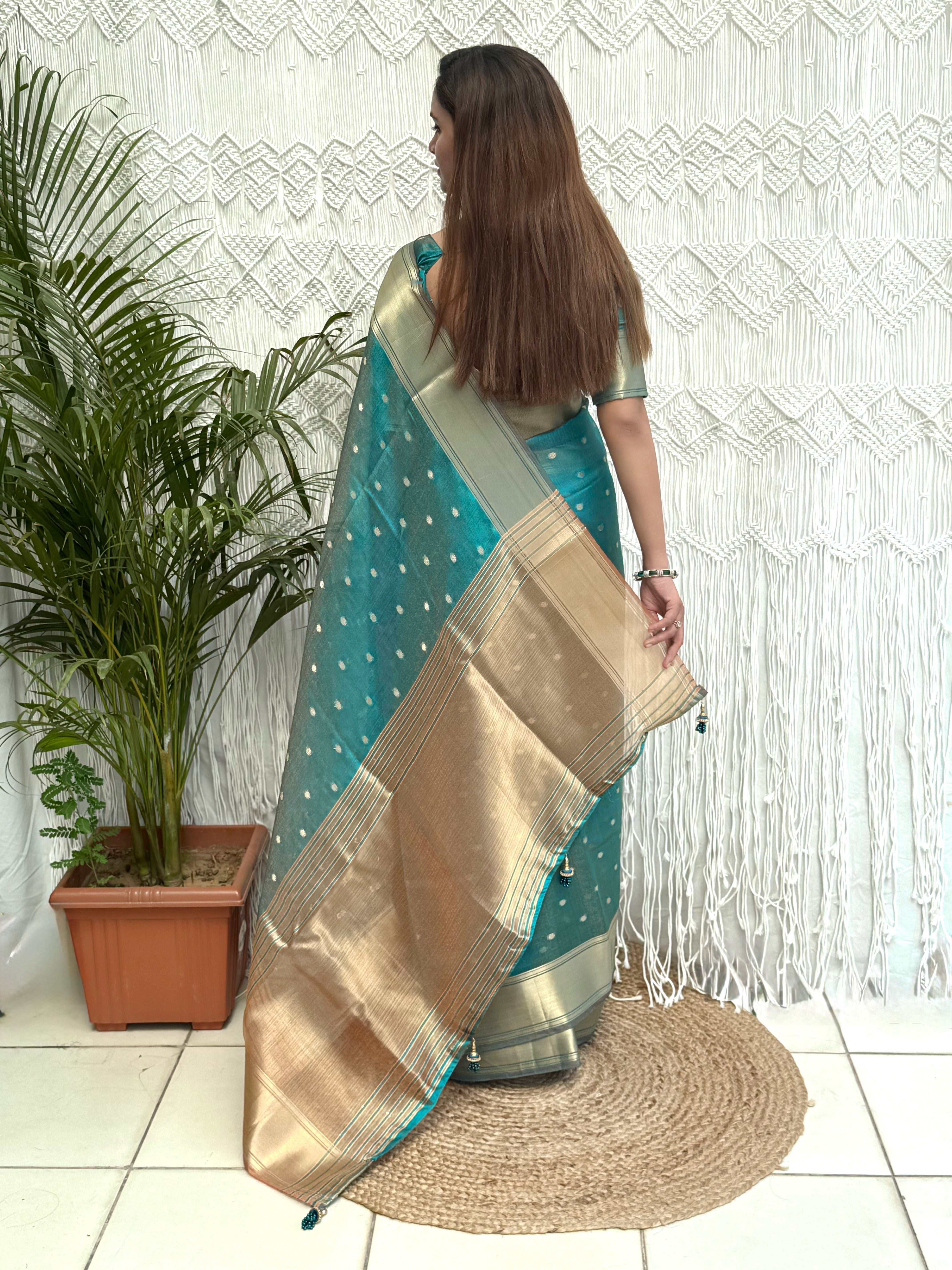 Charismatic Function Wear Banarasi Organza Silk Zari Weaving Rich Pallu Fancy Designer Saree With Blouse Piece