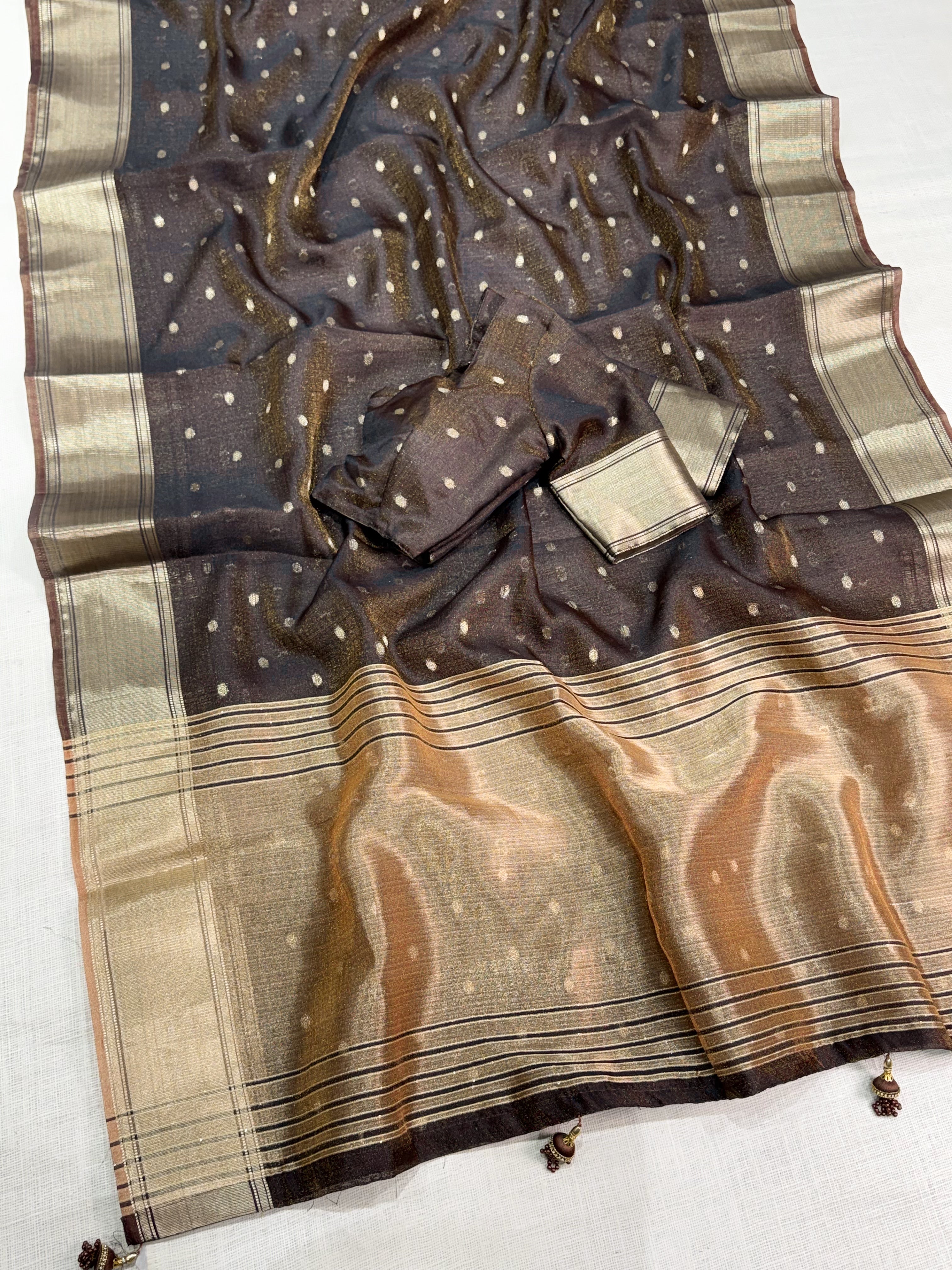 Charismatic Function Wear Banarasi Organza Silk Zari Weaving Rich Pallu Fancy Designer Saree With Blouse Piece