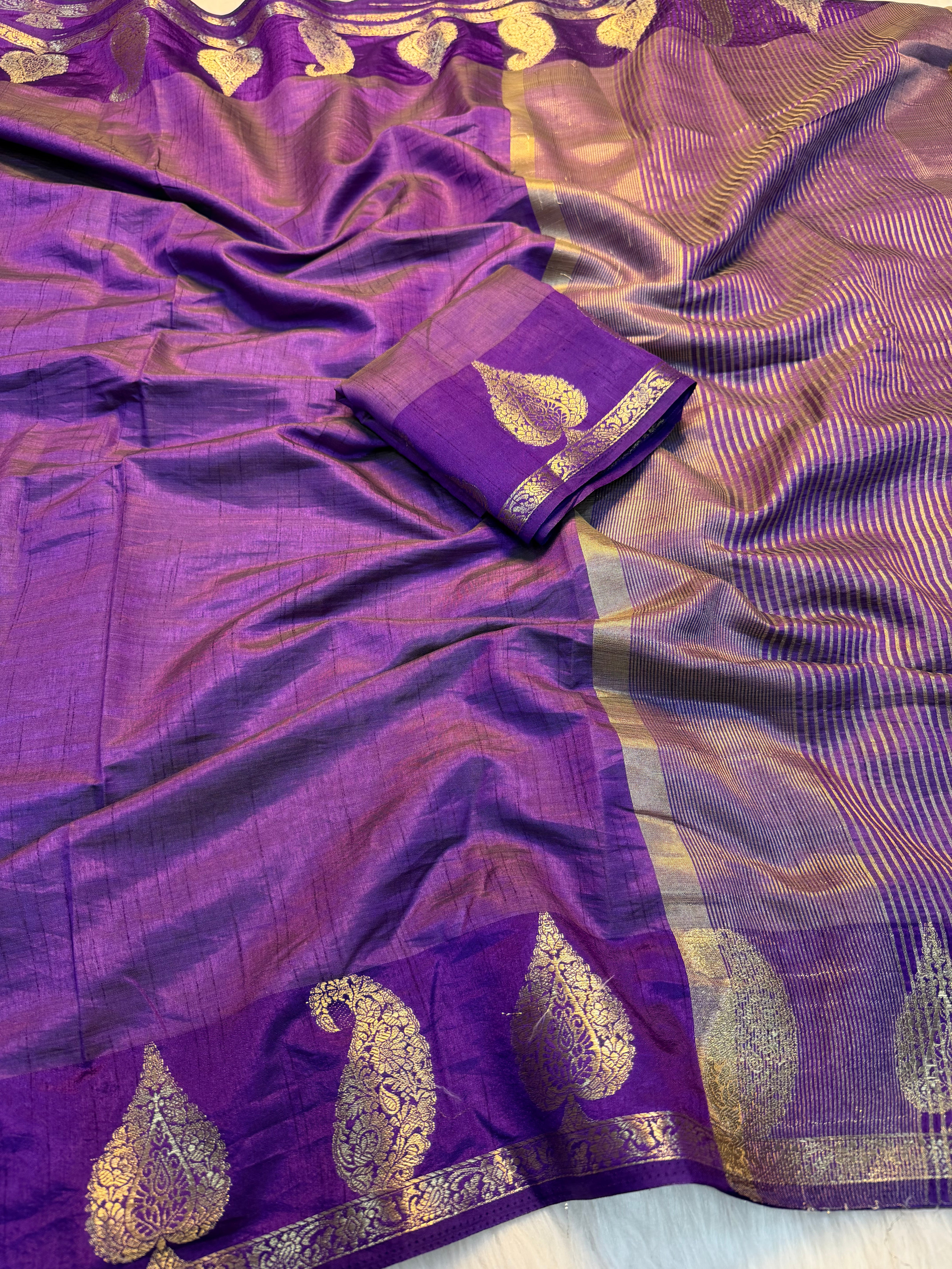 Adorable Function Wear Soft Tussar Silk Jacquard Zari Work Border Fancy Saree With Blouse Piece