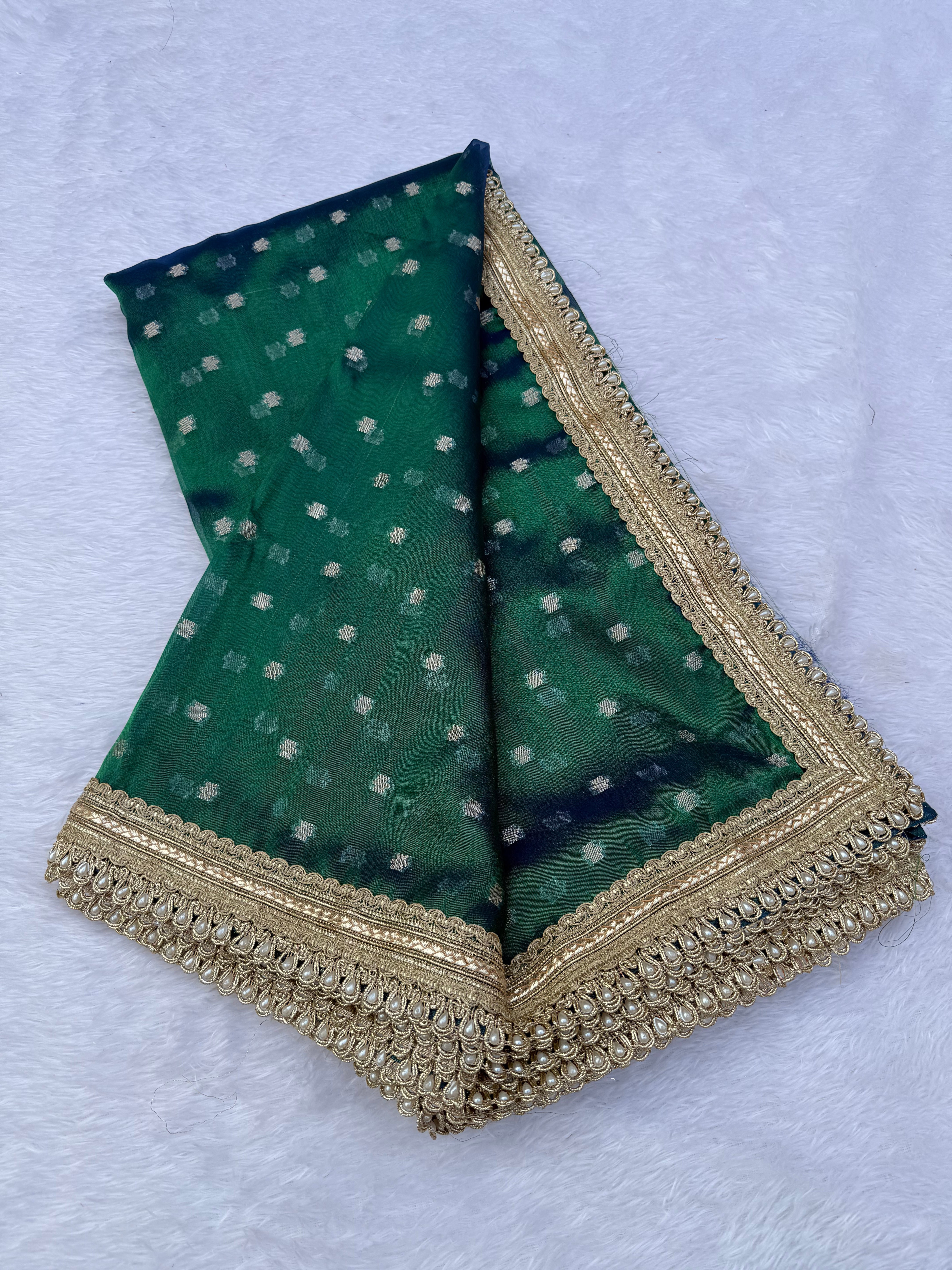 Alverina Function Wear Banarasi Tissue Silk Jaquard Zari Butti n Heavy lace Work Fancy Designer Saree For Women
