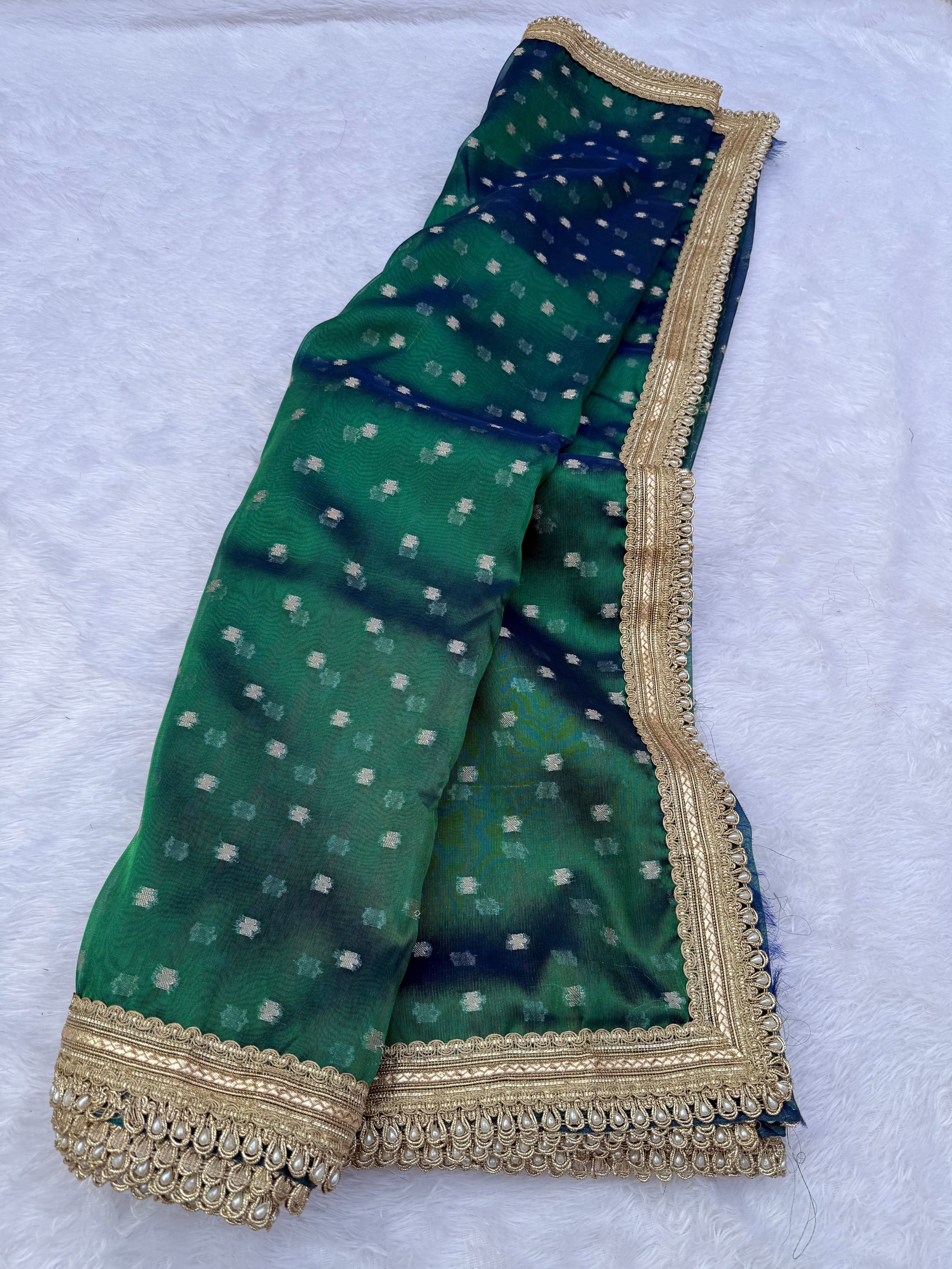 Alverina Function Wear Banarasi Tissue Silk Jaquard Zari Butti n Heavy lace Work Fancy Designer Saree For Women