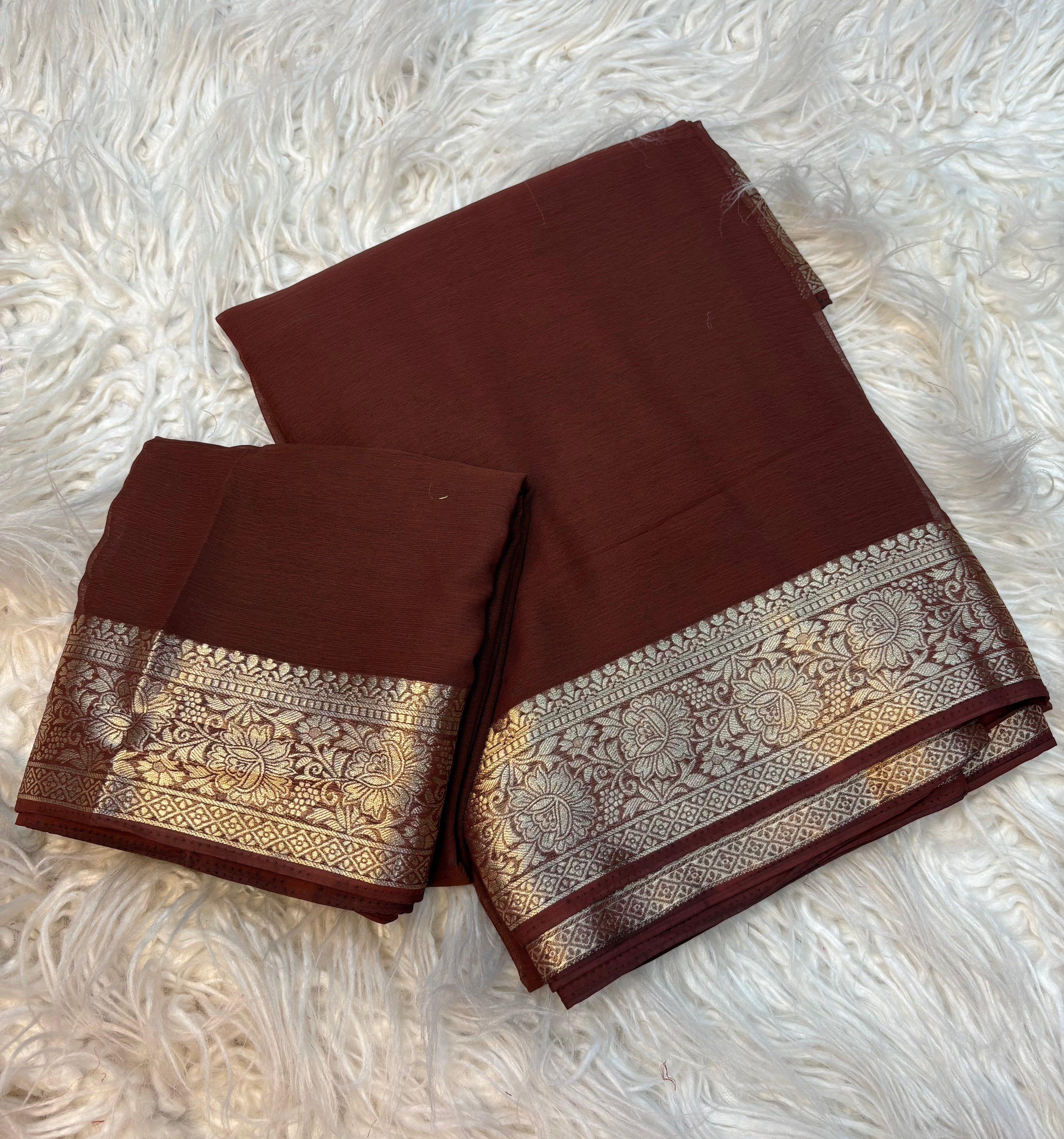 Blissful Function Wear Soft Chiffon Jacquard Weaving Border Fancy Designer Saree With Blouse Piece