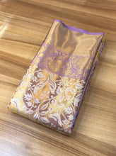 Load image into Gallery viewer, New Wedding Wear Lavender Color Kanjiviram Silk Pure Zari Weaving with Beautiful Meena Weaving Saree
