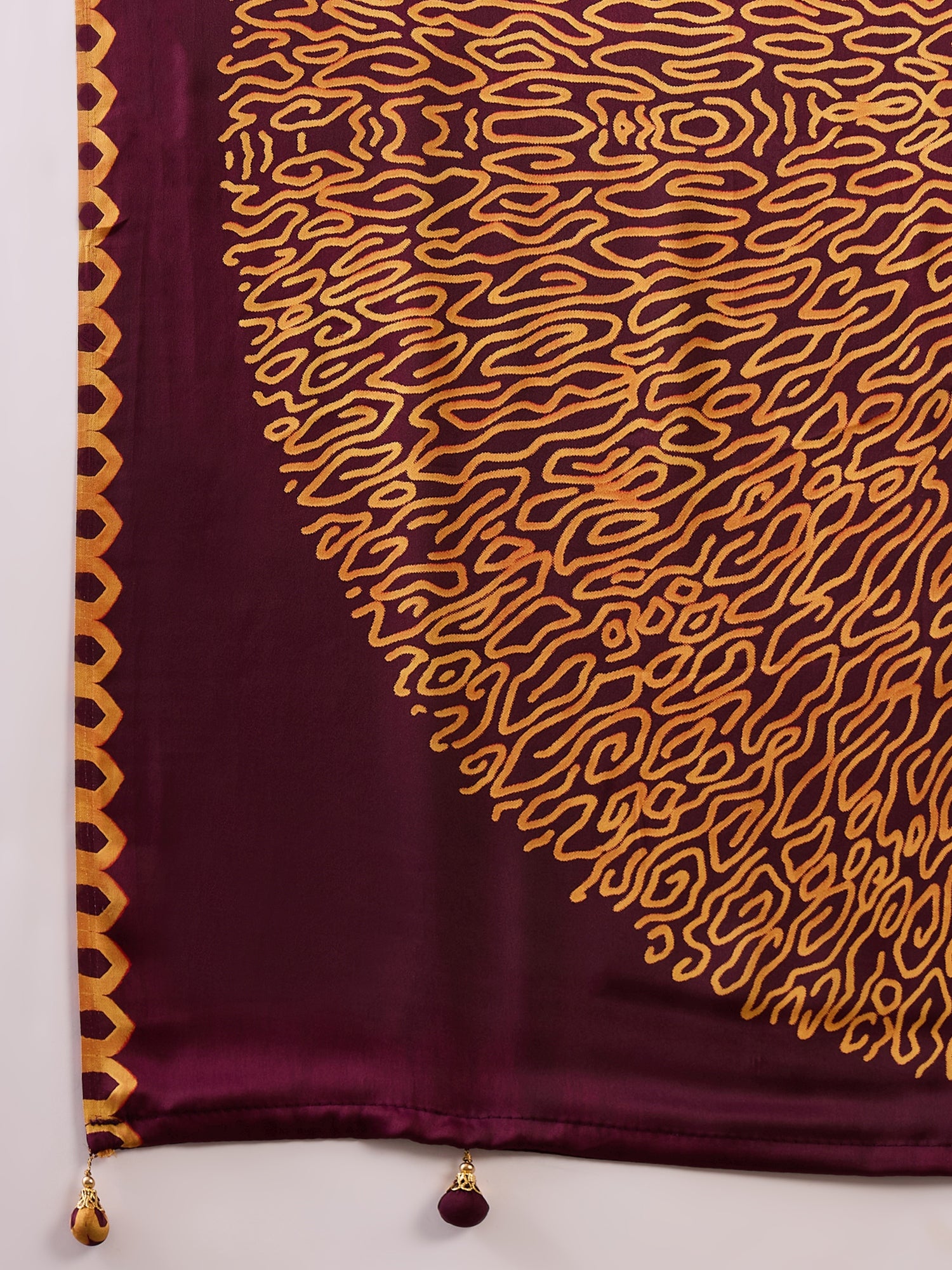 Whimsical Party Wear Silk Print Design Fancy Saree With Unstitched Blouse Piece
