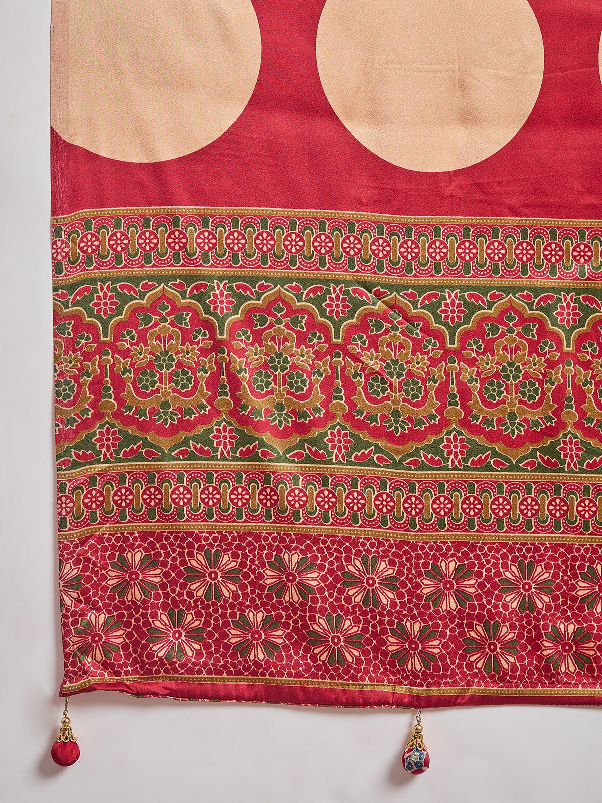 Gratifying Festive Wear Silk Print Design Rich Pallu Fancy Saree With Unstitched Blouse Piece
