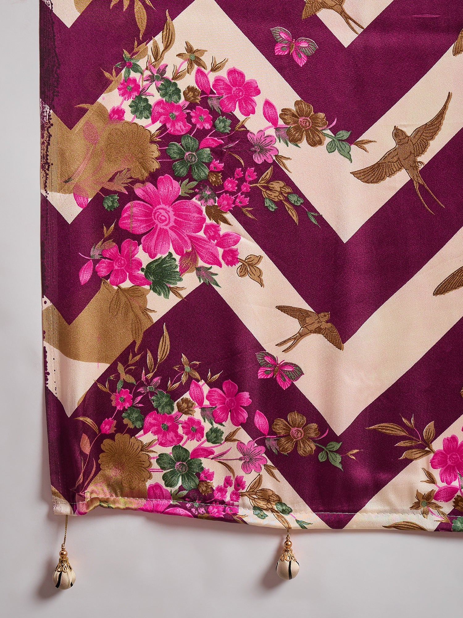 Opulent Wedding Wear Satin Silk Floral Print Designer Saree For Occasion