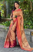 Load image into Gallery viewer, New Wedding Wear Pink Color Kanjiviram Silk Pure Zari Weaving with Beautiful Meena Weaving Saree With Blouse
