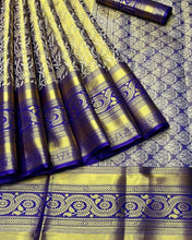 Load image into Gallery viewer, Beautiful Wedding Wear Purple Color Exclusive Kanchipuram Pattu Silk Designer Saree Online Shopping
