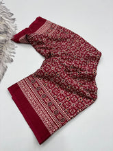 Load image into Gallery viewer, Redolent Function Wear Pure Soft Crape Silk Ajrak Printed Rich Pallu Fancy Designer Saree For Women
