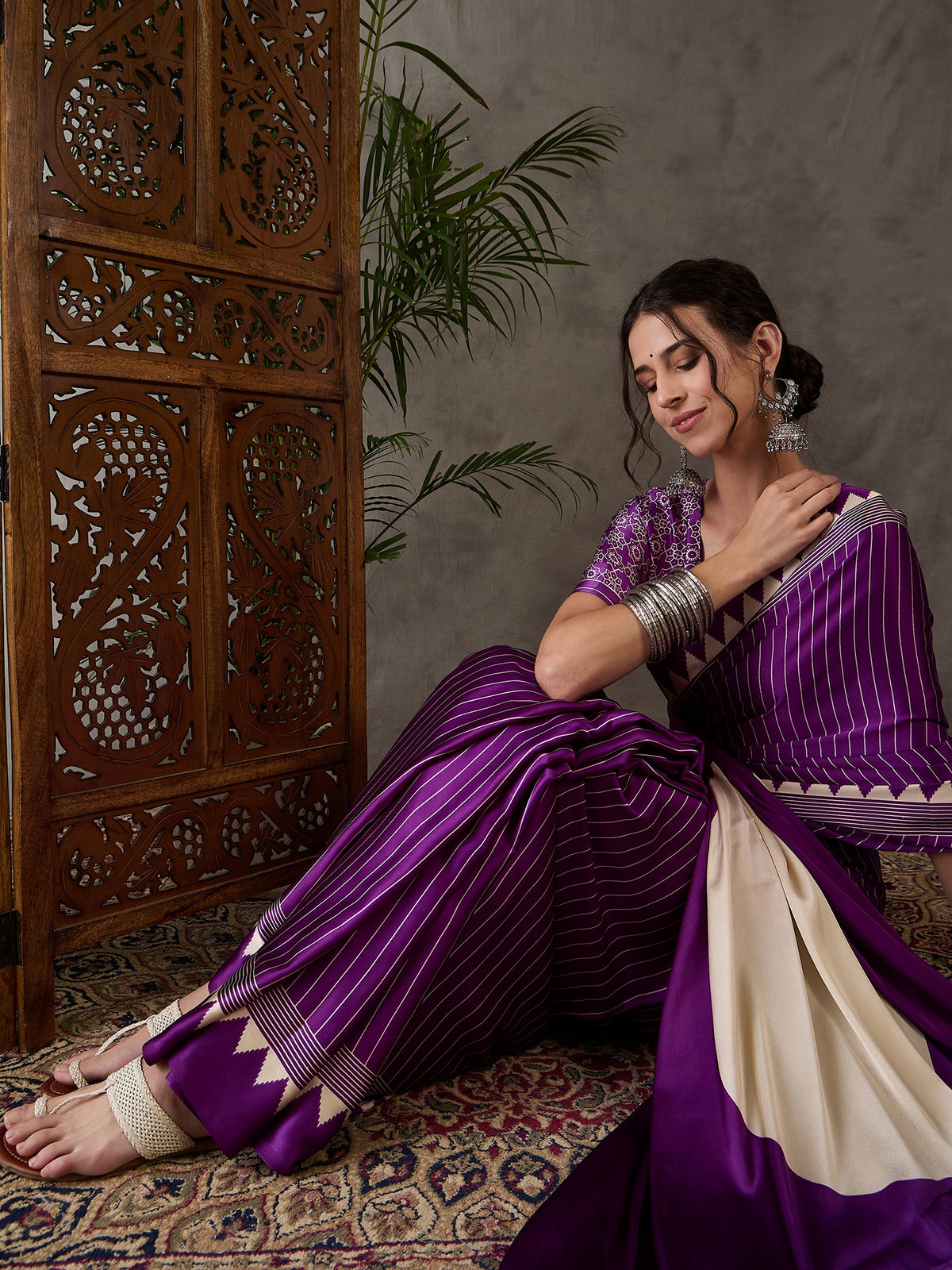 Charming Function Wear Silk Print Design Fancy Saree With Unstitched Blouse Piece