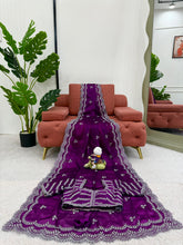 Load image into Gallery viewer, Desirable Party Wear Silk Thread n Sequence Work Fancy Designer Saree With Unstitched Blouse
