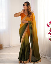 Load image into Gallery viewer, Adorable Function Wear Silk Thread n Sequence Work Fancy Designer Saree With Unstitched Blouse
