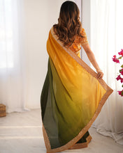Load image into Gallery viewer, Adorable Function Wear Silk Thread n Sequence Work Fancy Designer Saree With Unstitched Blouse
