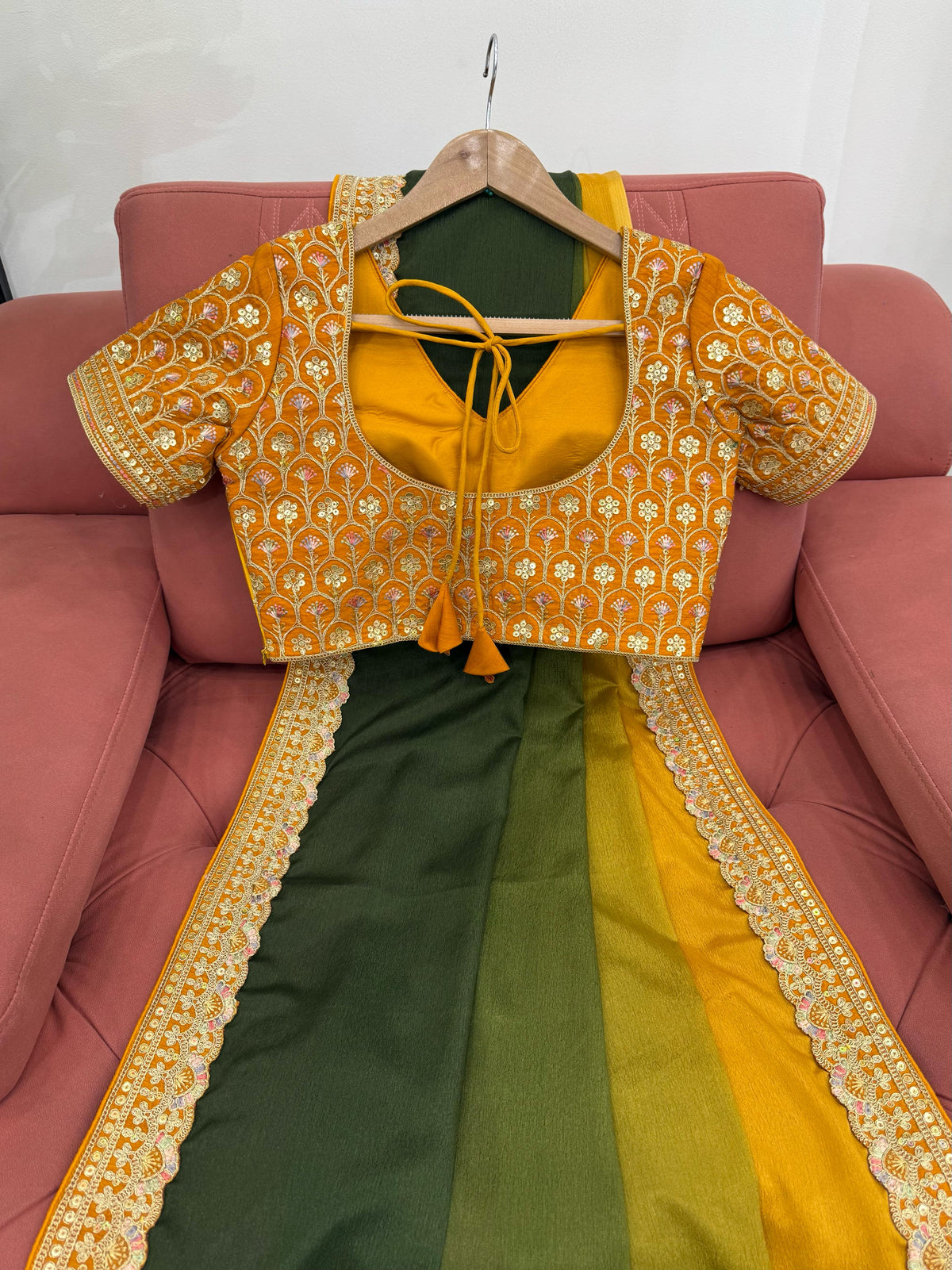 Adorable Function Wear Silk Thread n Sequence Work Fancy Designer Saree With Unstitched Blouse
