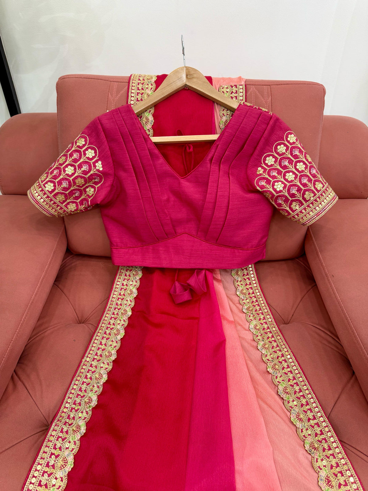Adorable Function Wear Silk Thread n Sequence Work Fancy Designer Saree With Unstitched Blouse