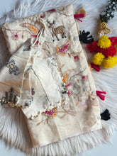 Load image into Gallery viewer, Marvellous Fucntion Wear Chanderi Cotton Heavy Embroidery n Tussels Work Fancy Designer Saree With Stitched Blouse
