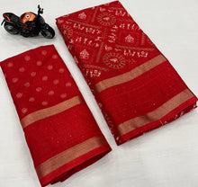 Load image into Gallery viewer, New Functionwear Worli Print Saree With Sequin &amp; Zari Boder Printed Blouse
