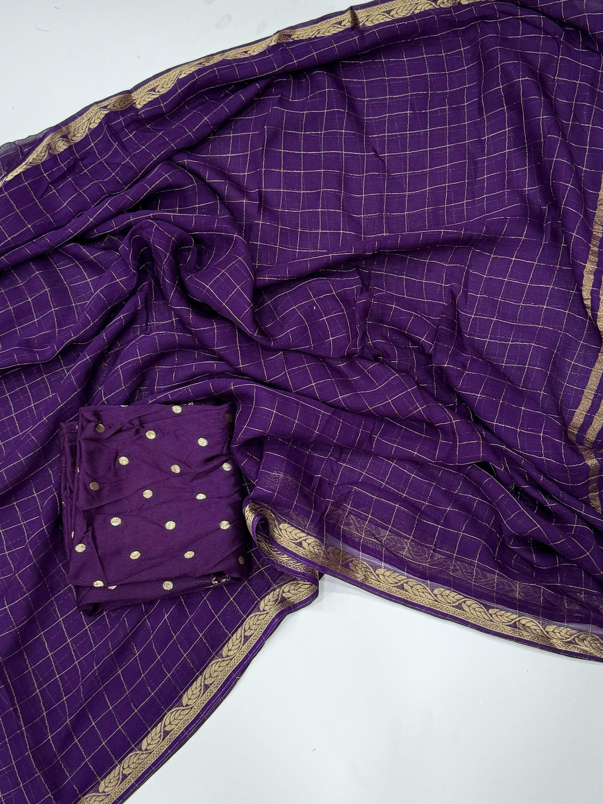 New Wedding Wear Purple Color Jacquard Weaving Work Rich Pallu Fancy Designer Saree With Blouse