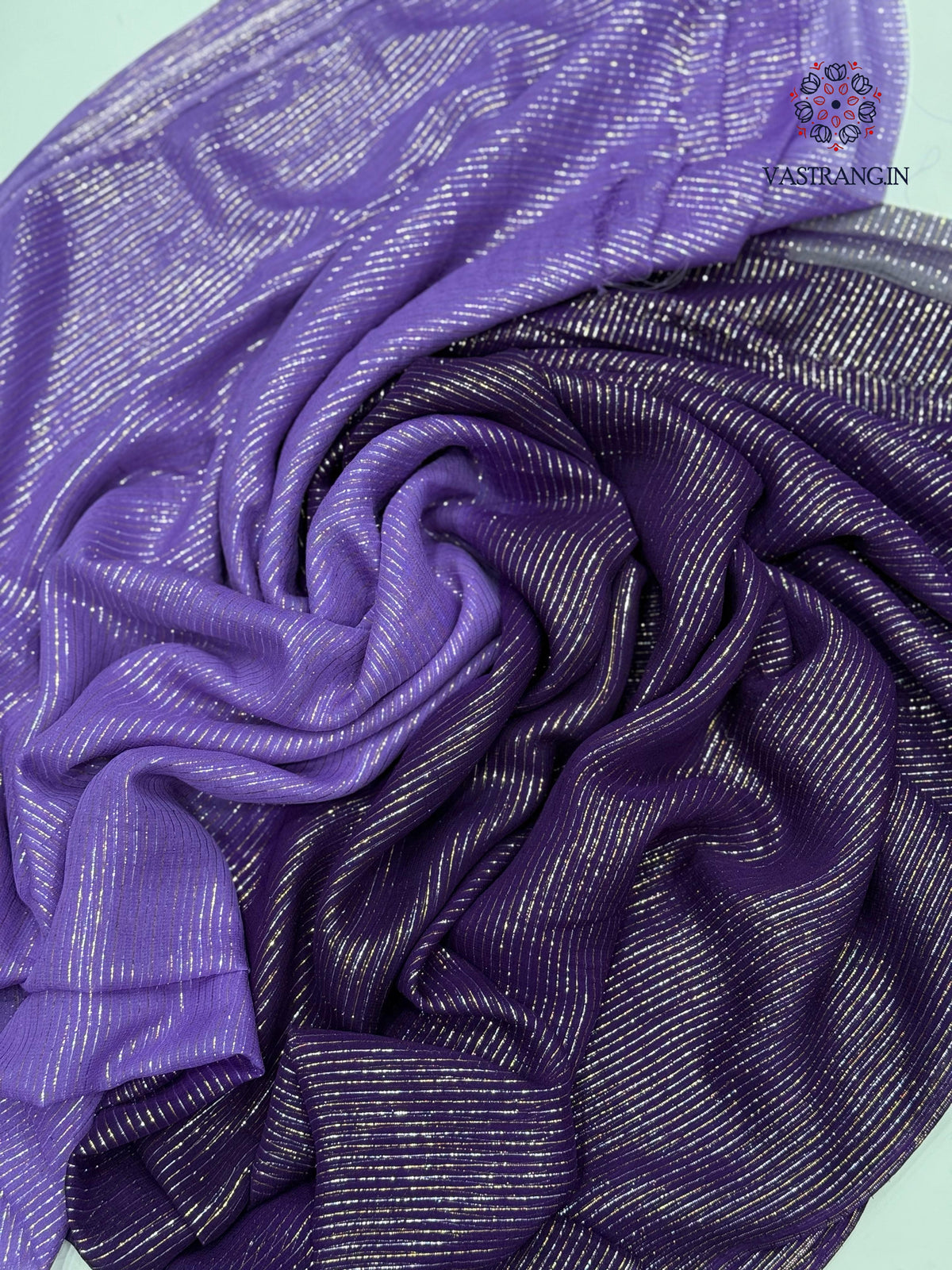 Latest Partywear Purple Pedding Color Viscose Georgette Fancy Designer Saree