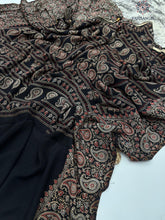 Load image into Gallery viewer, New Function Wear Pure Satin Silk Ajrak Printed Rich Pallu n Tussles Work Fancy Designer Saree

