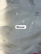 Load image into Gallery viewer, New Partywear White Color Waari Silk Fabric Sequence And Thread Work Fancy Designer Saree
