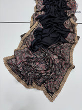 Load image into Gallery viewer, New Function Wear Black Color Pure Satin Silk Ajrak Printed Rich Pallu n Sequence Lace Work Fancy Designer Saree
