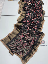 Load image into Gallery viewer, New Function Wear Dola Silk Print Jacquard Weaving Border With Sequence Lace Work Fancy Designer Saree
