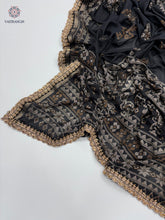 Load image into Gallery viewer, New Festive Wear Black Color Mul Cotton Print With Sequence Lace Work Fancy Designer Saree
