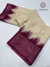 Load image into Gallery viewer, Function Wear Dola Silk Jacquard Zari n Print Work Fancy Designer Saree With Blouse
