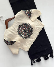 Load image into Gallery viewer, Latest Cotton Fabric Tussels Work Fancy Designer Function Wear Saree With Stitched Blouse
