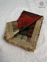 Load image into Gallery viewer, New Marron Color Banarasi Tissue Silk Jacquard n Lace Work Fancy Designer Partywear Saree
