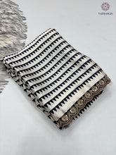Load image into Gallery viewer, New Function Wear Pure Satin Silk Ajrak Printed n Sequence Lace Work Rich Pallu n Tussles Work Fancy Designer Saree
