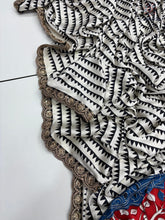Load image into Gallery viewer, New Function Wear Pure Satin Silk Ajrak Printed n Sequence Lace Work Rich Pallu n Tussles Work Fancy Designer Saree
